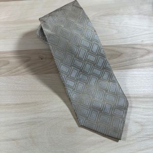 Buy 3 Ties for $45!  Klein Beige-tones Geometric Silk Tie